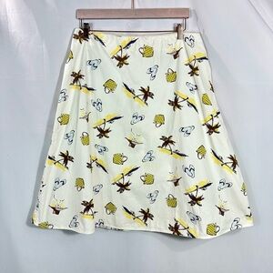 Vintage Valerie Stevens Casual beach themed a-line midi skirt size 14